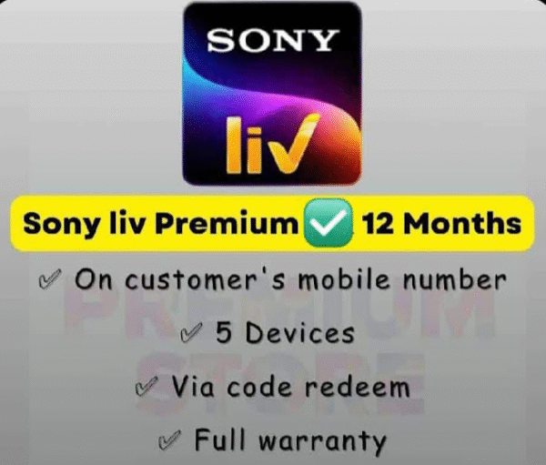 Sony Liv Premium 12 Months | Code Redeem | 5 Devices | Instant Delivery - Image 2