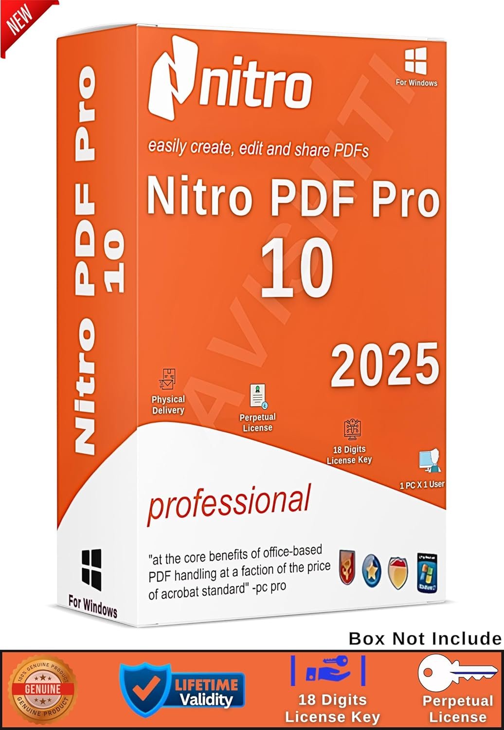 Nitro PDF Pro 10 (2025 Edition) Lifetime License Key – 3 PCs | Full PDF Editor for Windows